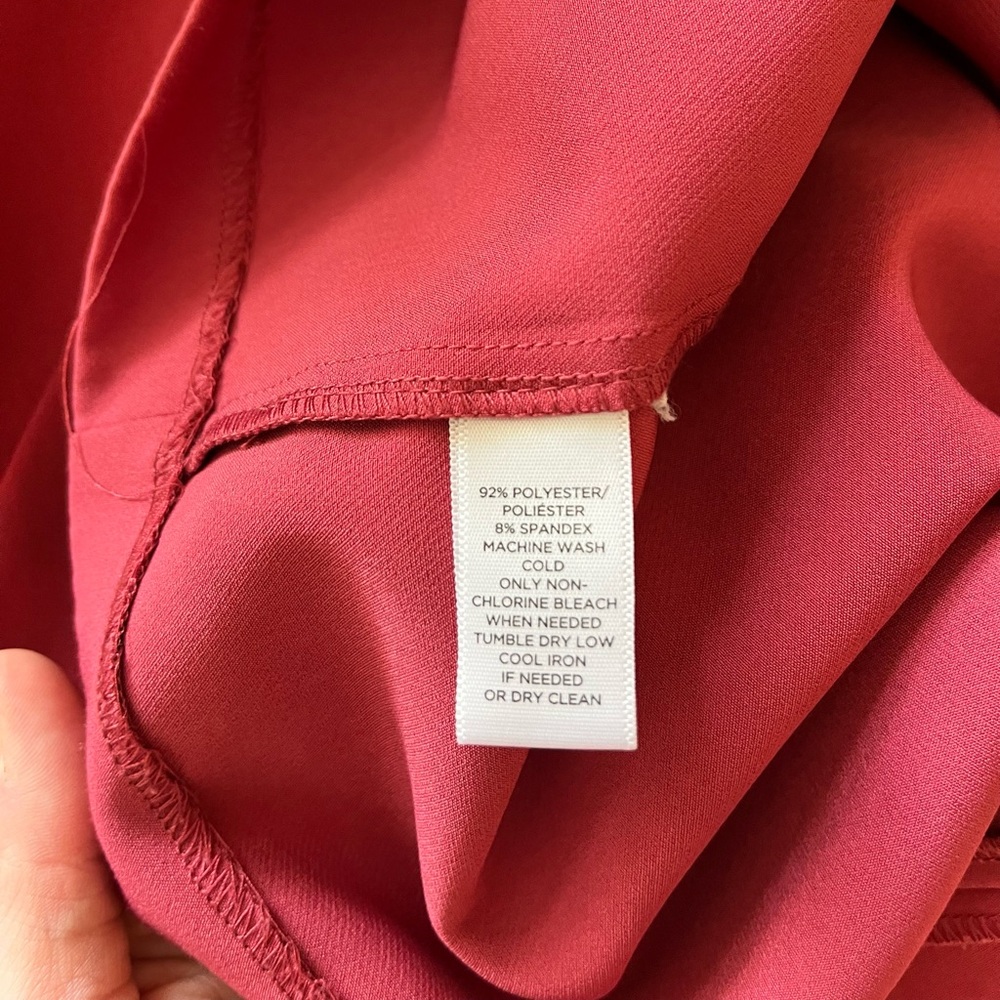 LOFT Raspberry Pink Ruffle Sleeve Shift Dress - Picture 4 of 5